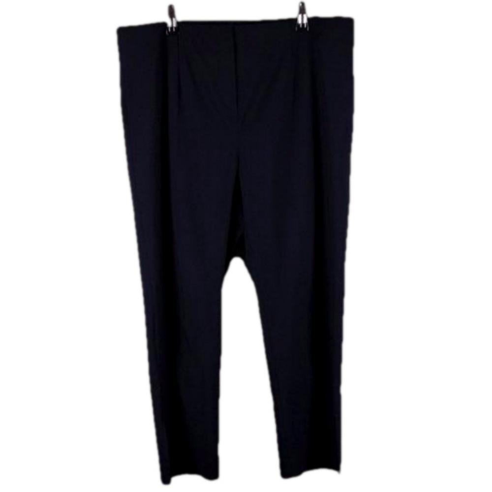Lior Paris Sindney Black Rayon Flat Front High Rise Straight Leg Pull On Pant